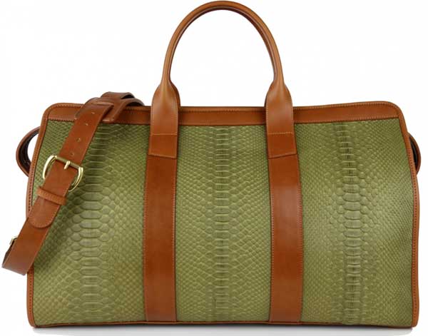 Frank Clegg Leather Works Python Travel Duffle