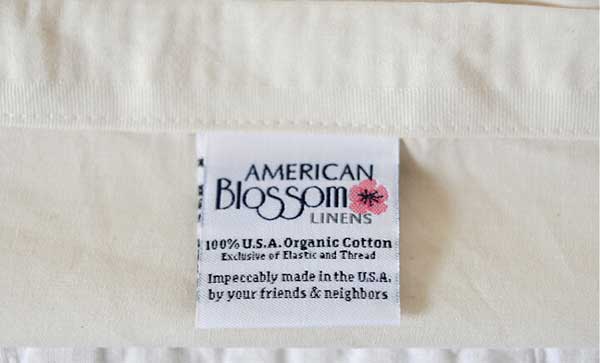 American Blossom Organic Sheets Made in USA