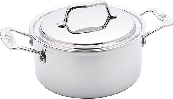 USA Pan 5 Ply Stainless Steel-3-Quart Stock Pot with Cover
