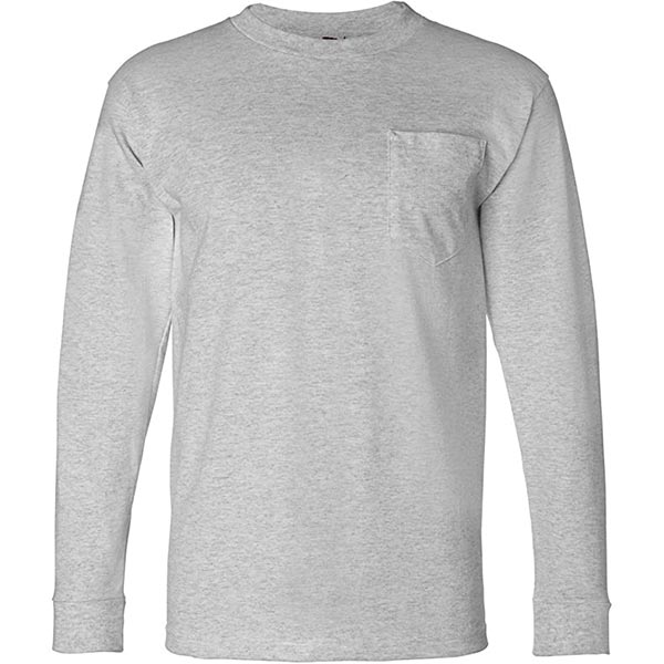 Bayside 8100 USA Pocket Long Sleeve Tee