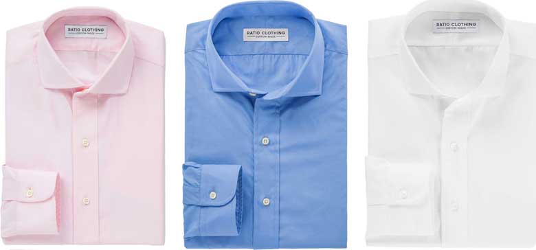 Ratio Clothing Classic Pinpoint Dress Shirt