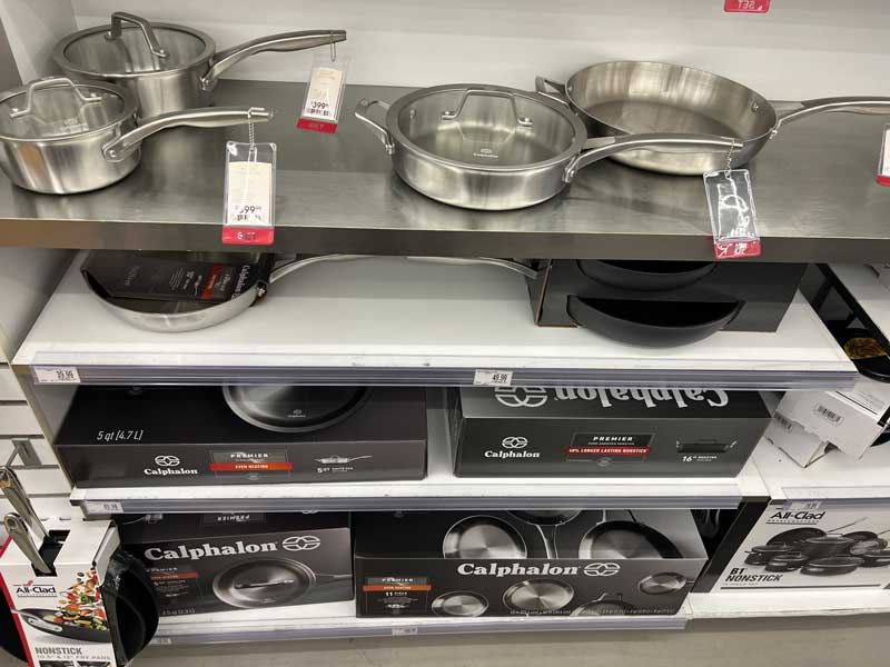 Calphalon Cookware on Store Shelf