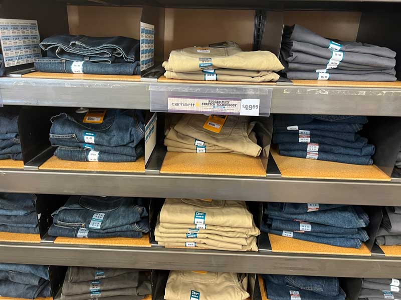 Carhartt Pants on Shelf