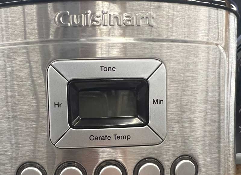 Cuisinart Logo on Coffee Maker