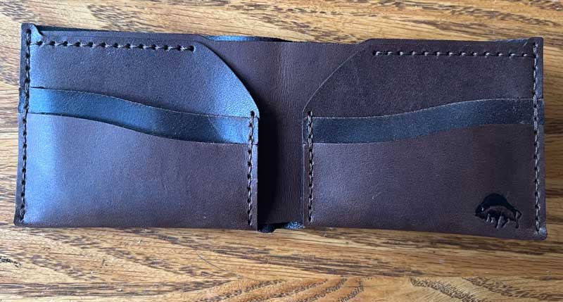 Ezra Arthur Wallet Unfolded So Inside Pockets Can Be Seen