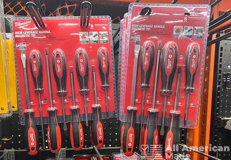 Milwaukee Screwdrivers On Shelf