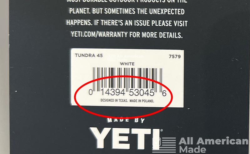 YETI Tundra 45 Cooler Made in Poland