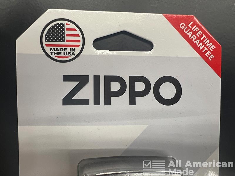 Zippo Lighter Packaging with Made in USA Marking
