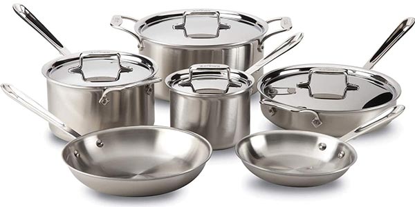 All-Clad Brushed D5 Stainless Cookware Made in USA
