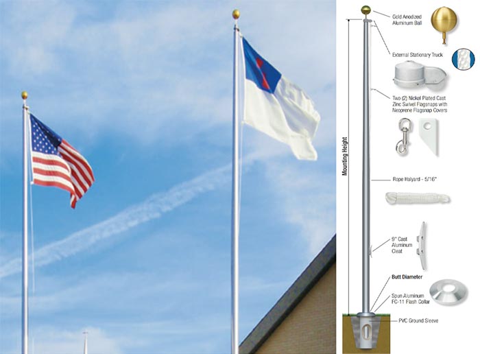 American Flag and Pole Company-American Made Flagpoles
