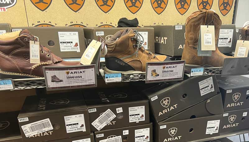 Ariat Boots on a Shelf