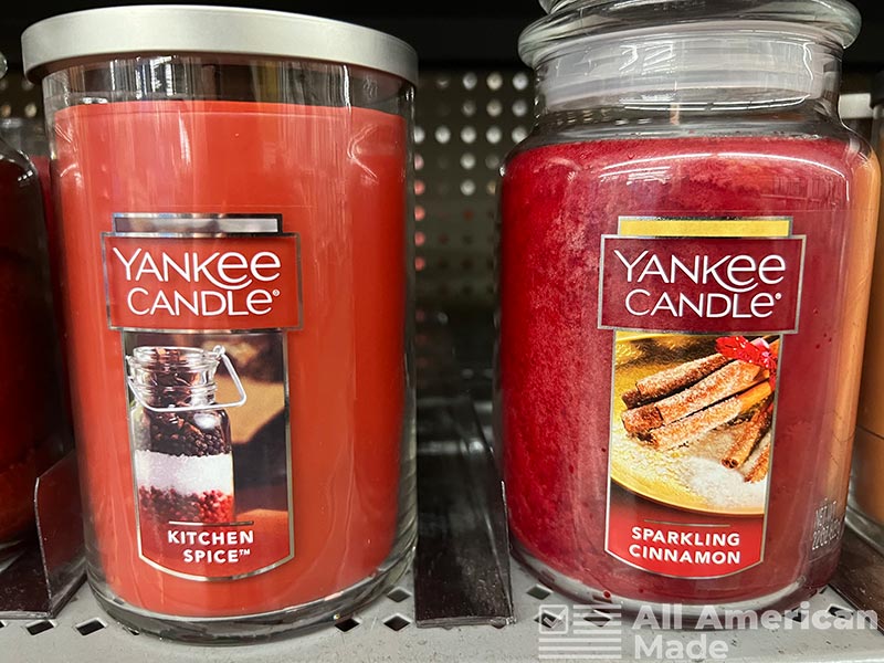 Two Yankee Candles Side by Side