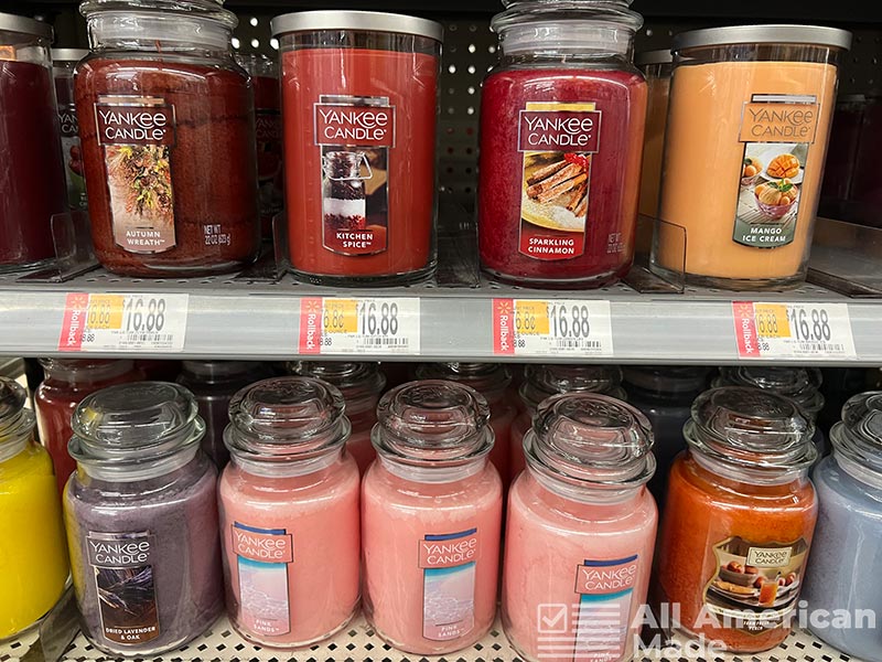 Yankee Candles on Store Shelf