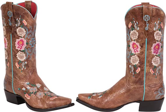 Macie Bean Rose Garden Cowboy Boots for Women