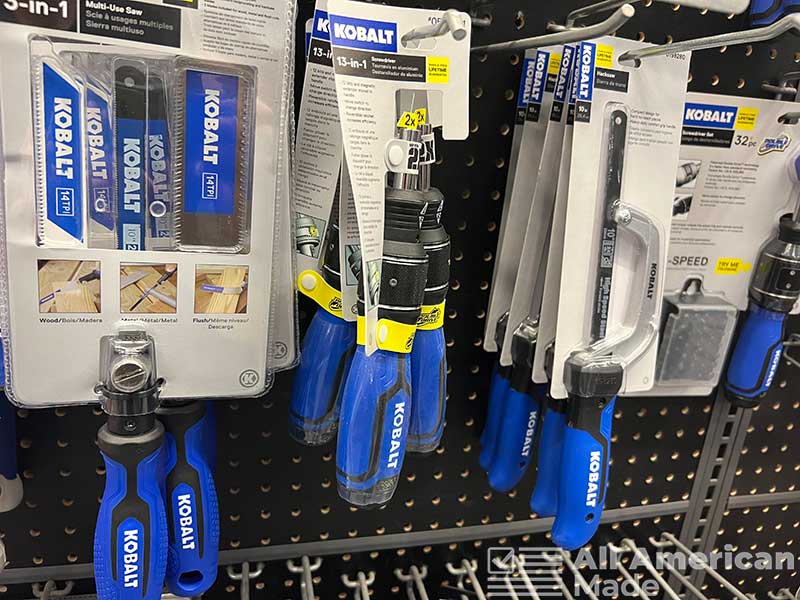 Kobalt Hand Tools on Shelf at Lowes