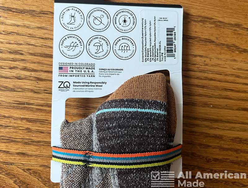 Back of Smartwool Socks