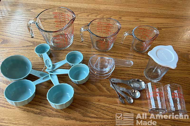 Measuring Cups and Spoons on a Table