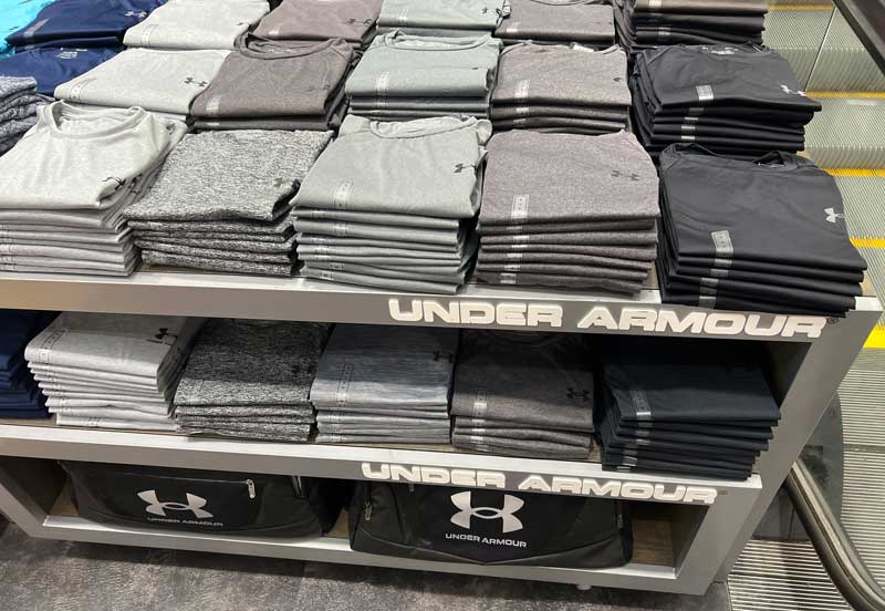 Under Armour Clothing Display