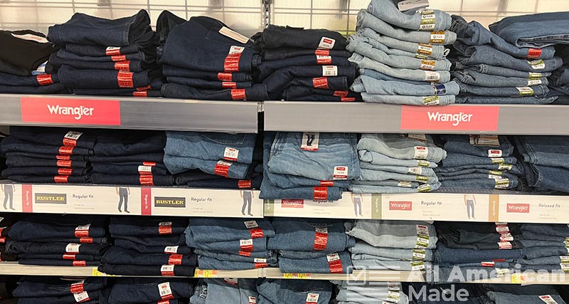 Wrangler Jeans on Store Shelf