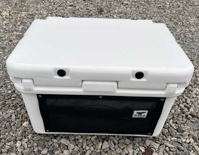Back of Orca Cooler Showing Net