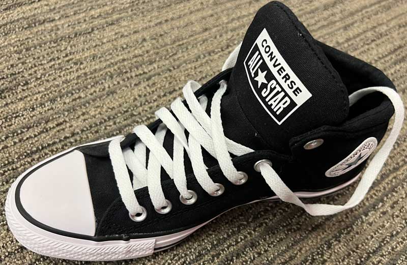 Black and White Converse Shoe