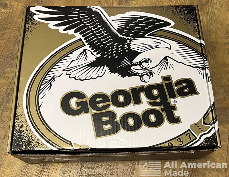 Georgia Boots Box with Logo on it