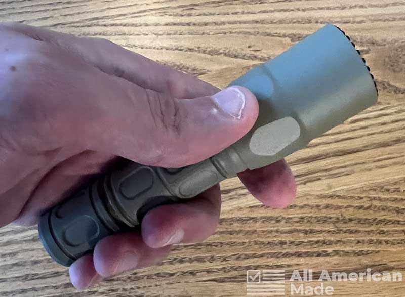 Holding the Surefire G2X Pro Flashlight