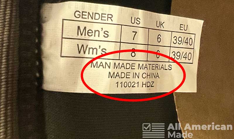 Made in China Tag Inside Muck Boots
