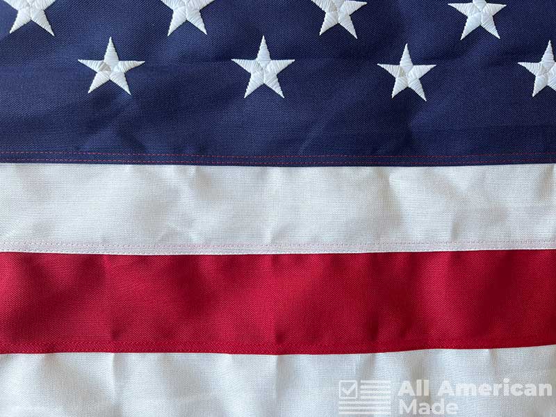 Polyester American Flag Close Up View