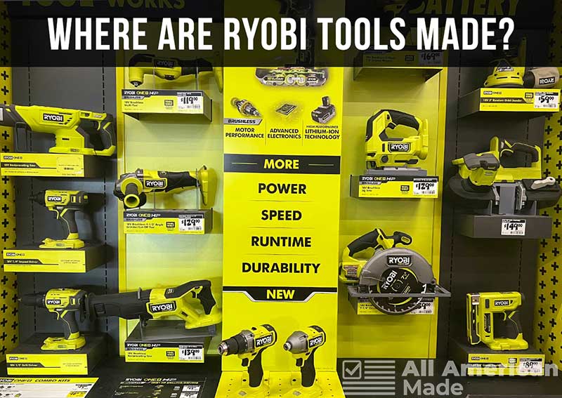 Ryobi Tools on Shelf
