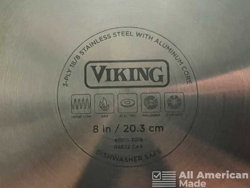 Print on Viking Cookware Close Up View