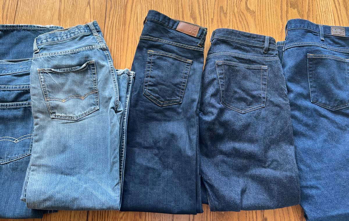 American Made Jeans Side by Side Being Compared